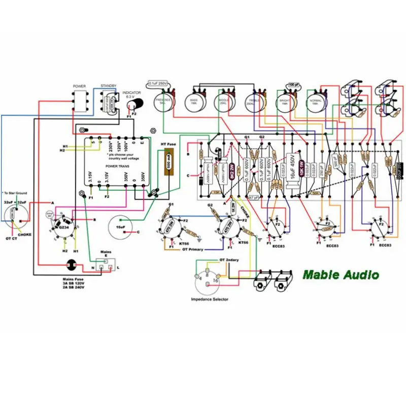 Ampmart 1pc JTM45 KITS Power Amplifier Kit  Finished Products And Kits