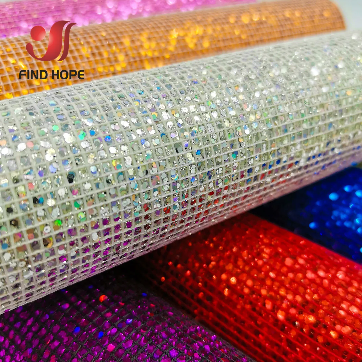 Hologram Iridescent Glitter PU Leatherette Sewing Fabric Grid Plaid Starry sky Chunky DIY Craft Bow GIFT Earring Decor Material