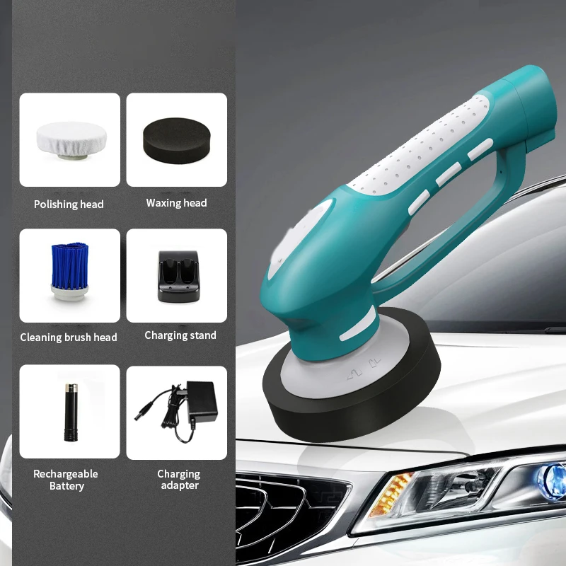

Electric Car Polisher Handheld Cleaner Machine Waterproof Waxing Polisher Wireless Charging Tool Set US Plug Car Polishing