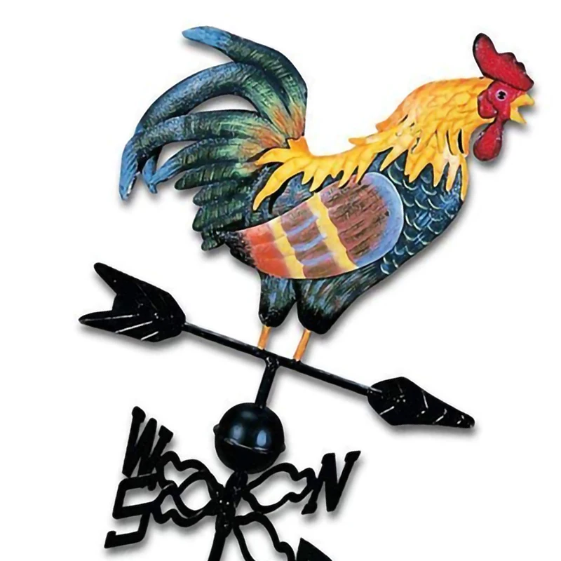 Metalowa wiatrowskaz z ornamentem koguta wiatrowskaz pogoda próżna na dachu Vanes na dachy Rooster Weathervane