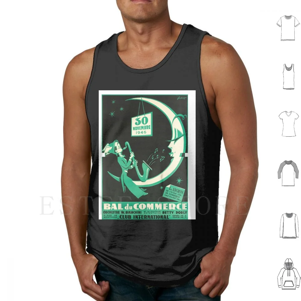 Noel Fontanet-Bal Du Commerce, Art Deco Poster Camisetas sin mangas Chaleco 1920 1930 Années 1920 Arte Arte Arte Obra de arte Diseño artístico