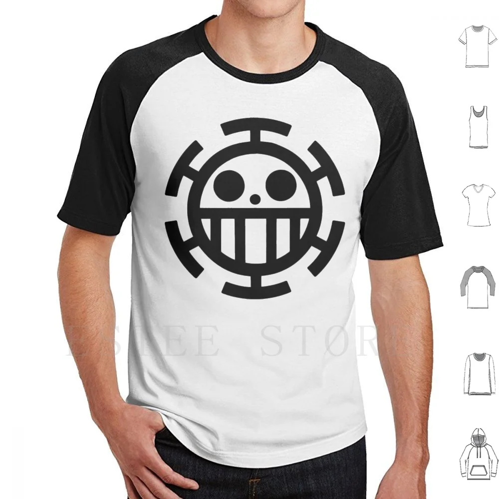Heart Pirate Jolly Roger T Shirt Cotton Men DIY Print Japan Shonen Pirate Jolly Roger