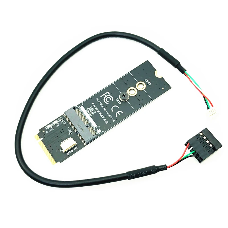 M.2 M-Key to A + E Key NGFF Slot Wifi Wireless Network Card M.2 NGFF PCI Express to E Key Card M-Key to A-E Key M.2 Wifi Adapter