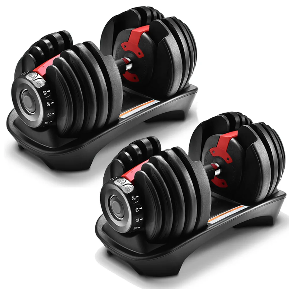 24KG Rubber Iron Adjustment Multiple Weight Dumbell Cheap Adjustable Dumbbells Home fitness equipment