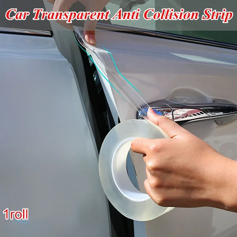 Universal 3M 5M 10M Car Anti-collision Strip Nano Tape Scratchproof Threshold Transparent Film Door Edge Rim protector Stickers