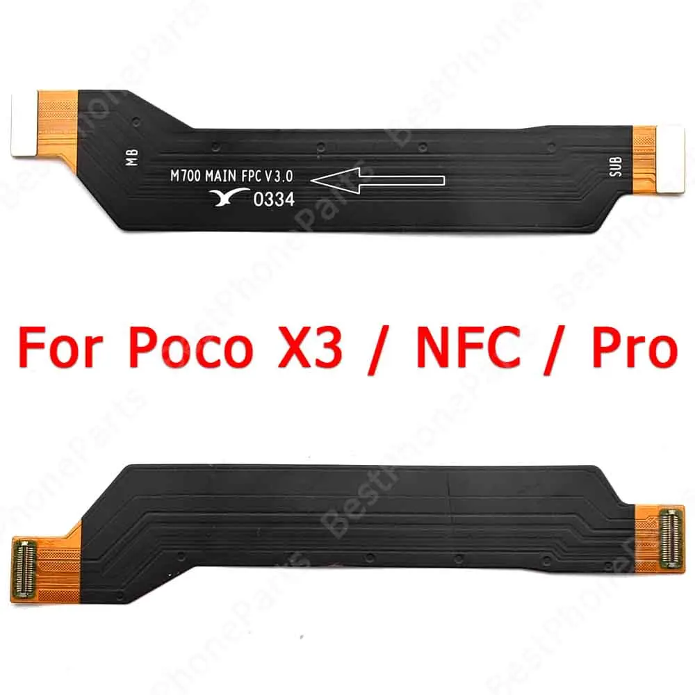 For Xiaomi Mi Poco X3 NFC Pro Mainboard PCB Dock Connector Ribbon New Main Board Motherboard Flex Cable Spare Parts