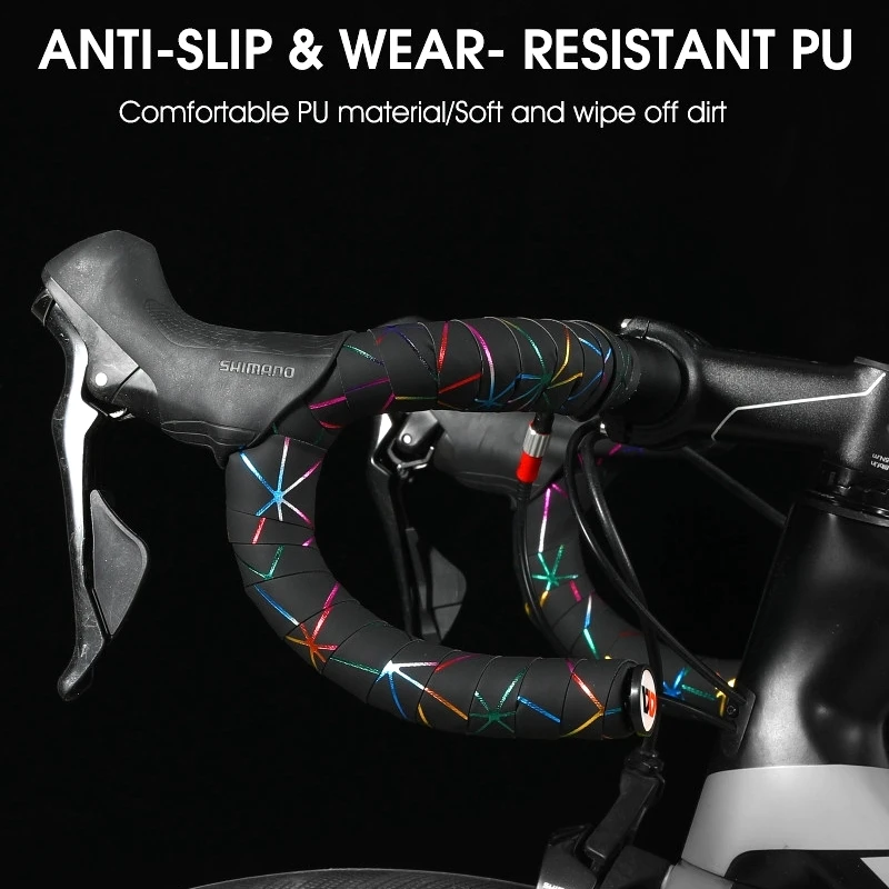 WEST BIKING Bicycle Handlebar Tape Soft Bike BarsTape PU EVA Anti-slip MTB Cycling Wrap Straps Mountain End Plug Accessories