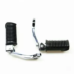Black Dirt Bike Front Foot Pegs rests Pedals For Suzuki GN125 GN-125