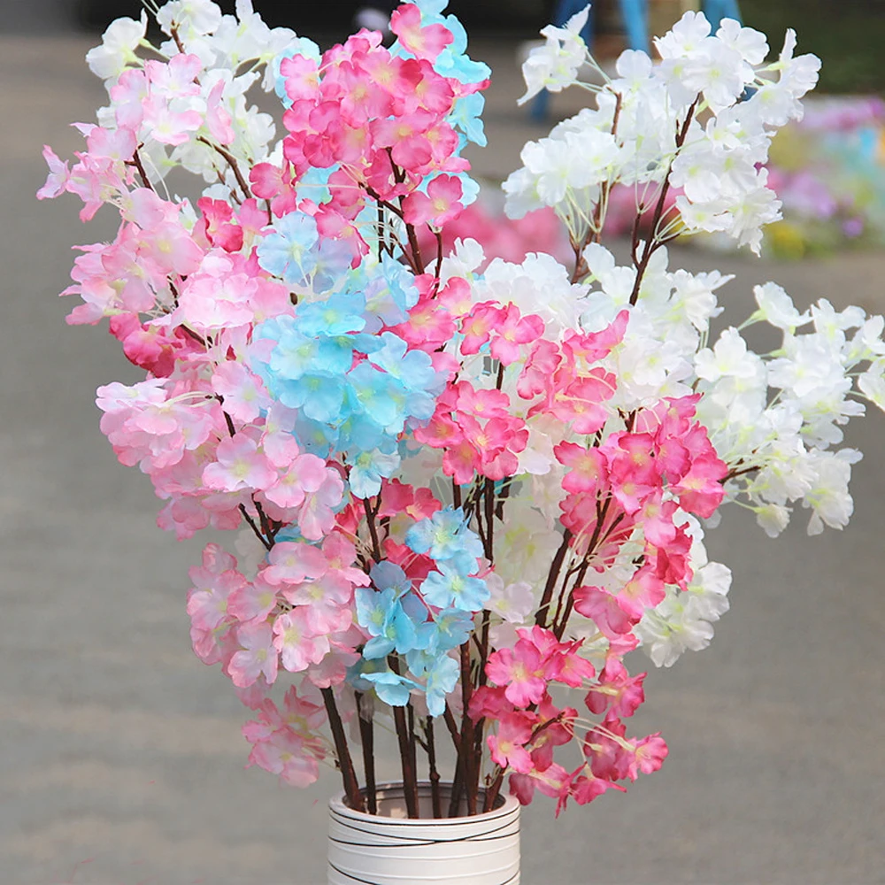 

6pcs artificial Sakura flower bouqutes&artificial Sakura Cherry Blossom flower bouquets with three branches