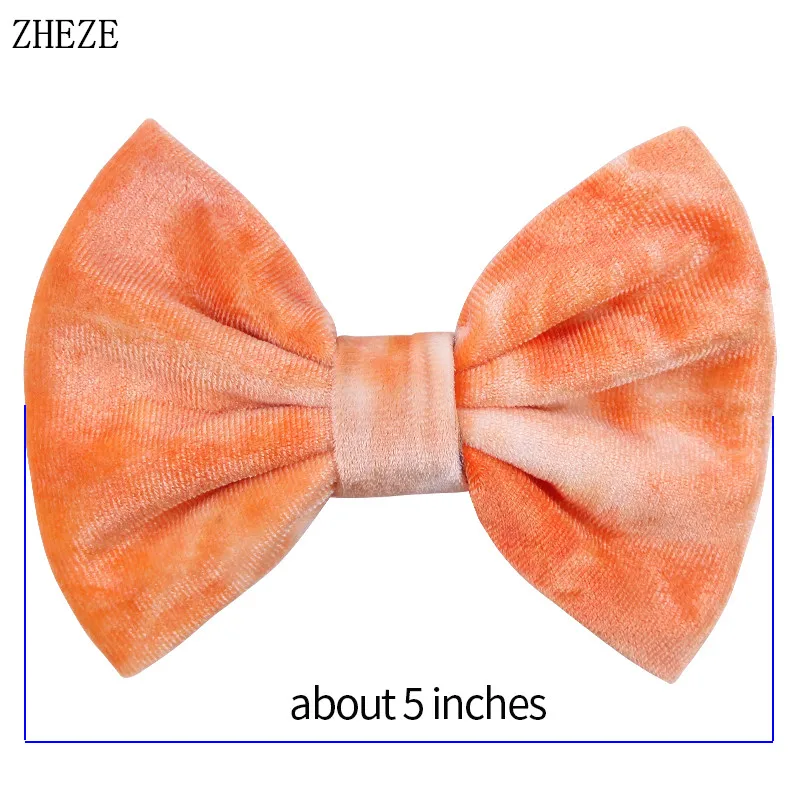 10Pcs/Lot New 5\'\' Soft Velvet Hair Bow For Headband Girls Solid Hair Clips Kids DIY Party Accessories Hairpin Wholesale