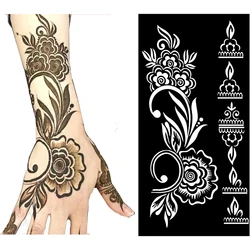 Temporary Tattoo Stencil Henna Hollow Drawing Template Tattoo Fashion Design For Hand Arm Leg Body Art Template Woman Girl Kids