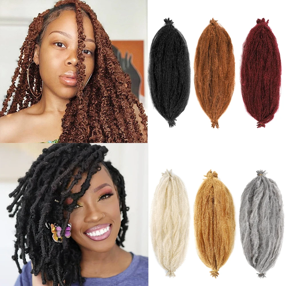 24 Inch Fluffy Ombre Marley Braids Crochet Hair Bulk Twist Box Afro Synthetic Jumbo Braiding Hair Extensions For Black Women