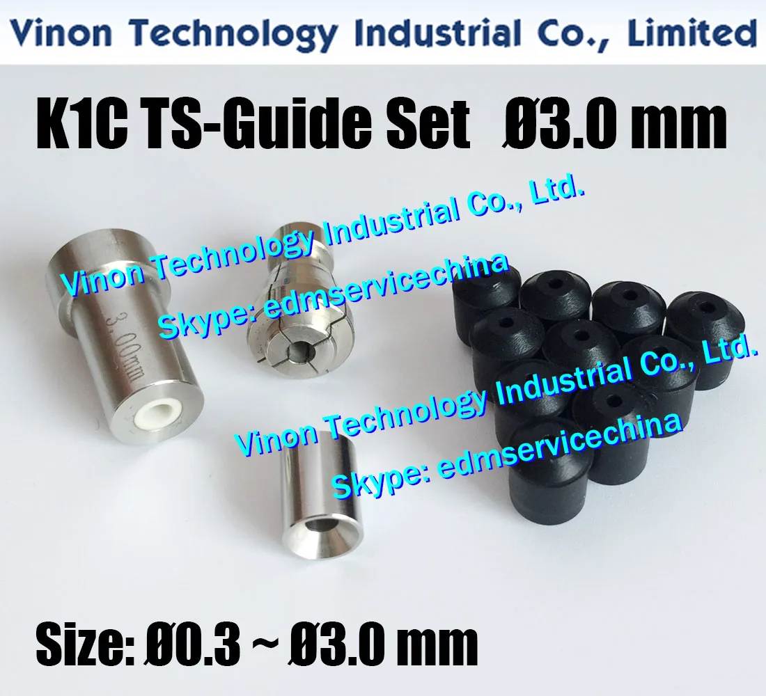 

KIC TS Guide Set Ø0.3-Ø3.0mm for Sodic k KIC,Charmilles SH2 small hole drill edm (TS Guide*1pc+Collet*1pc+Spacer*1pc+Seals*10pc)