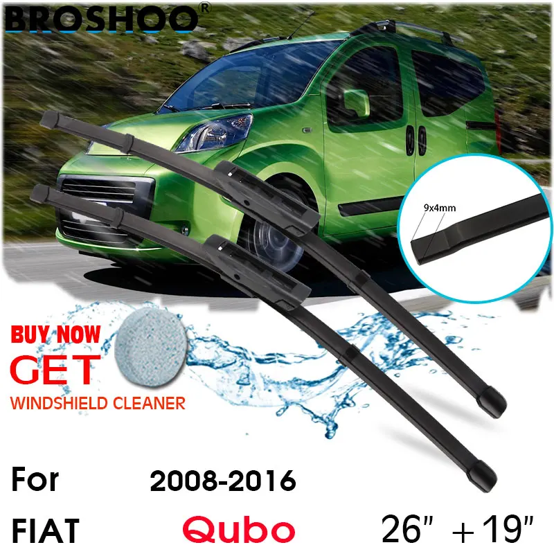 

Car Wiper Blade Front Window Windscreen Windshield Wipers Blades Auto Accessories For FIAT Qubo 26''+19'' 2008-2016