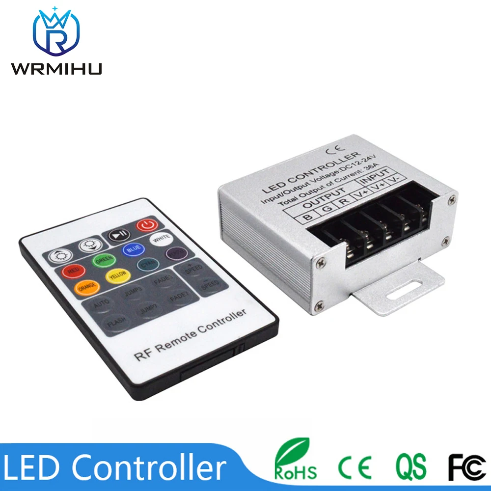 High-Power 360W Controller DC12-24V 36A 20-Key LED Wireless RF RGB Color Remote Control For KTV /Stage/Hotel led Light Strip