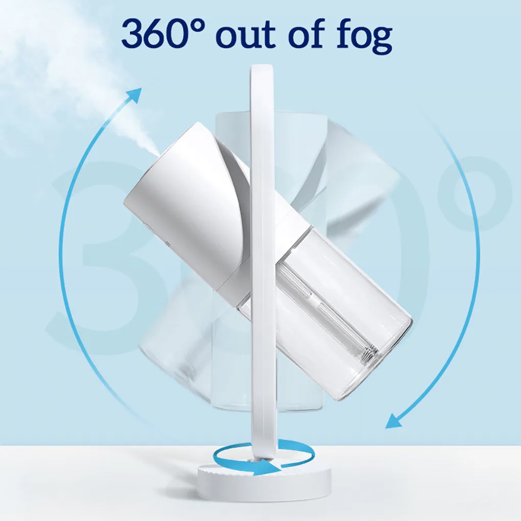 Portable Mini Humidifier 200ml Cool Mist 360 Degrees Rotating Desktop Atomizer Hydrating Device LED Night Light Air Humidifier