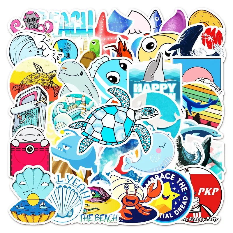 3 Sets = 150PCS Marine Life Fashion Graffiti Stickers Water Cup Luggage Computer Scooter Stickers