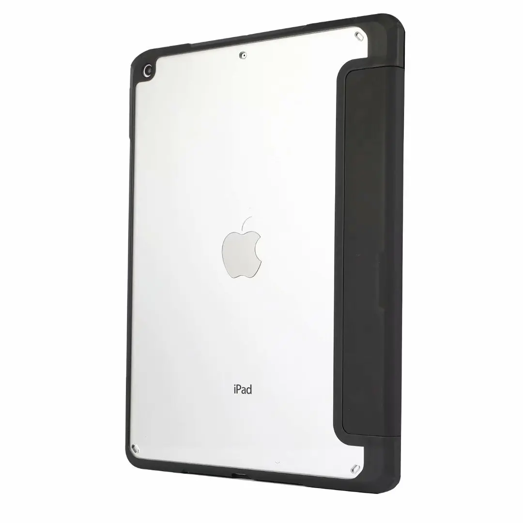 Acrílico transparente caso para ipad 10.2 9.7 2018 2017 pro 9.7 10.5 ar 1 2 capa 3 dobrável filp suporte inteligente tablet escudo capa