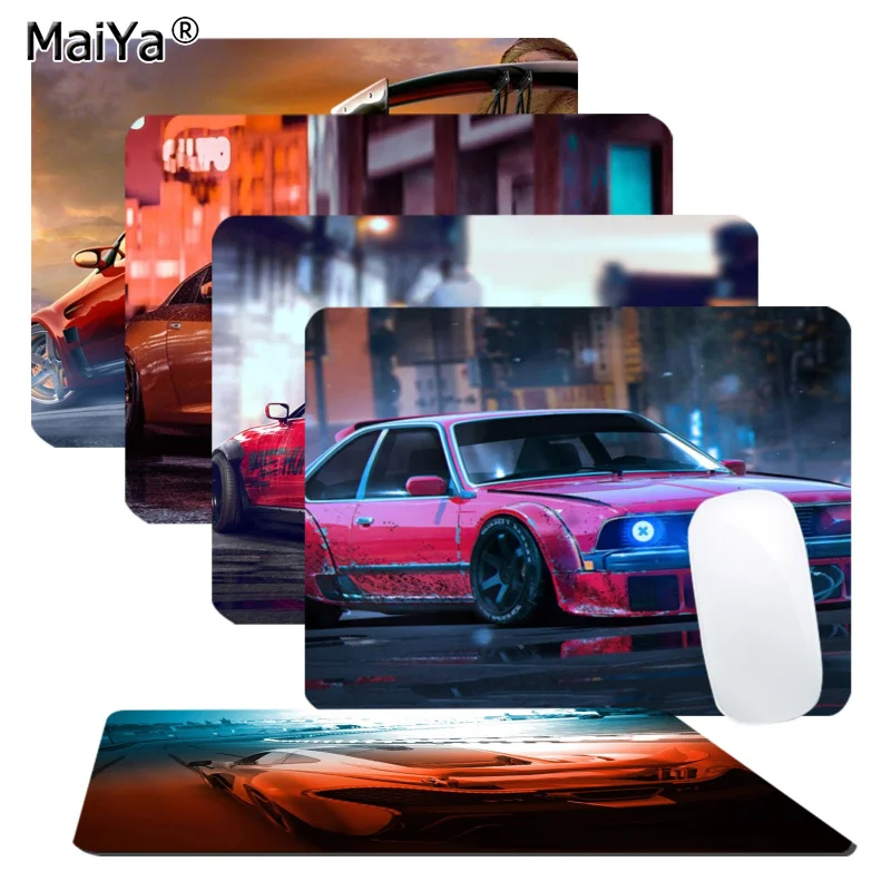 

MaiYa Top Quality Cool Car Gamer Speed Mice Retail Small Rubber Mousepad Top Selling Wholesale Gaming Pad mouse