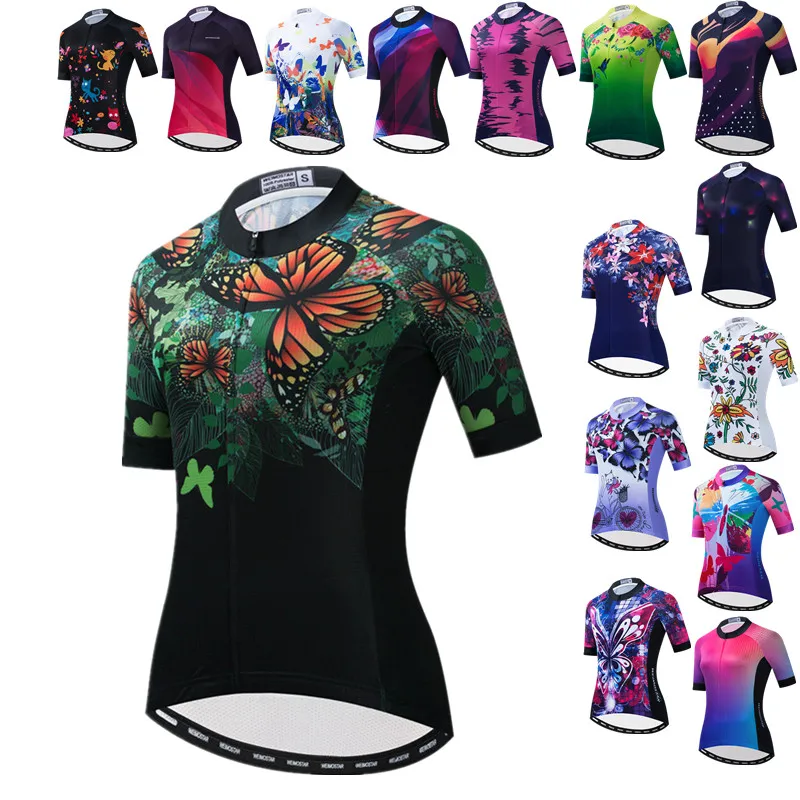 Weimostar Women's Cycling Jersey Short Sleeve Mountain Bike Clothing Maillot Ciclismo Anti-UV MTB Bicycle Jersey Cycling Shirt