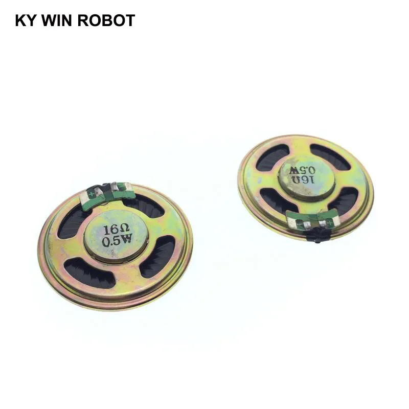 2pcs/lot New Ultra-thin Mini speaker 16 ohms 0.5 watt 0.5W 16R speaker Diameter 40MM 4CM thickness 5MM