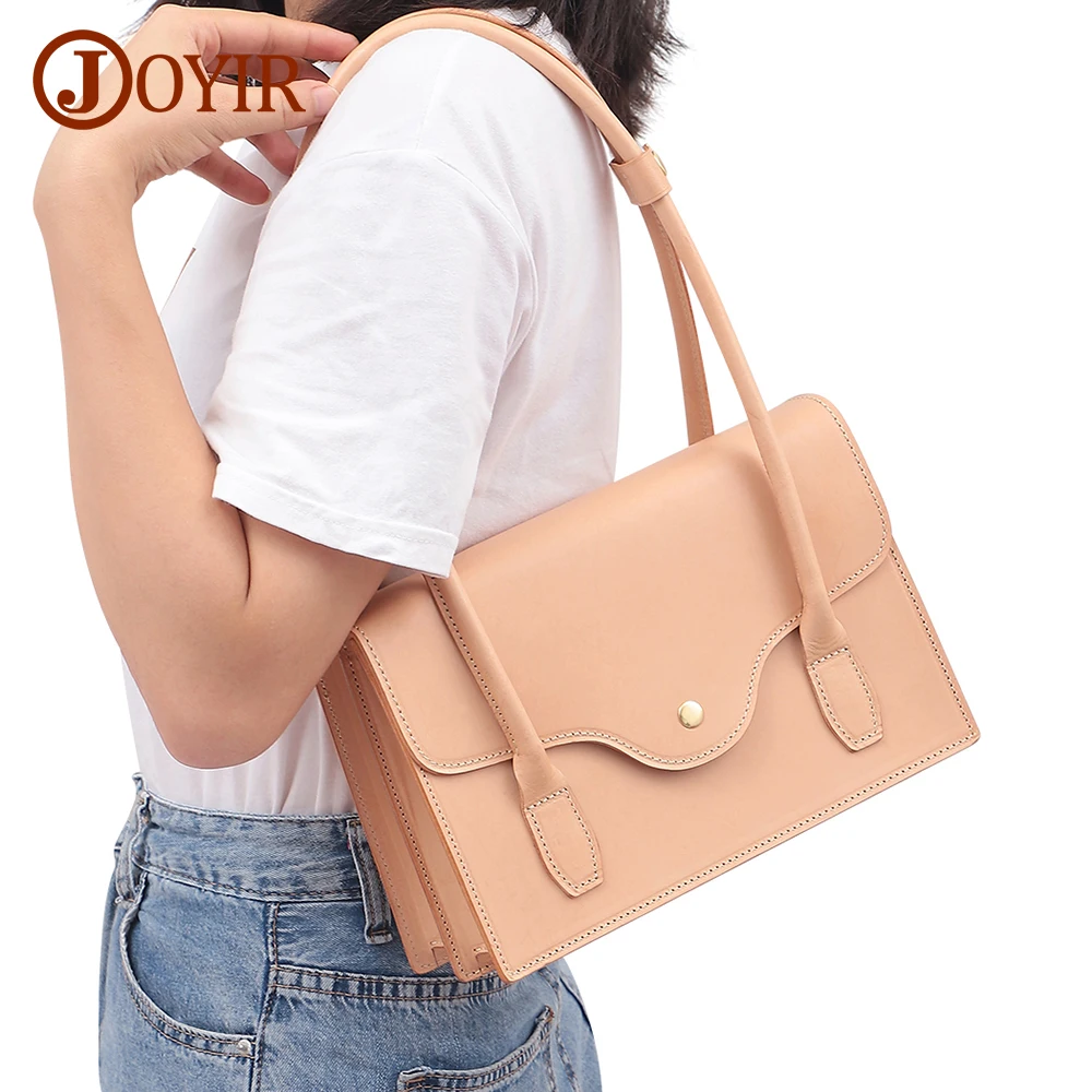 

JOYIR Genuine Leather Shoulder Bags for Women Fashion Designer Handbags Fashion Top-handle Bag Female 2020 Casual Tote