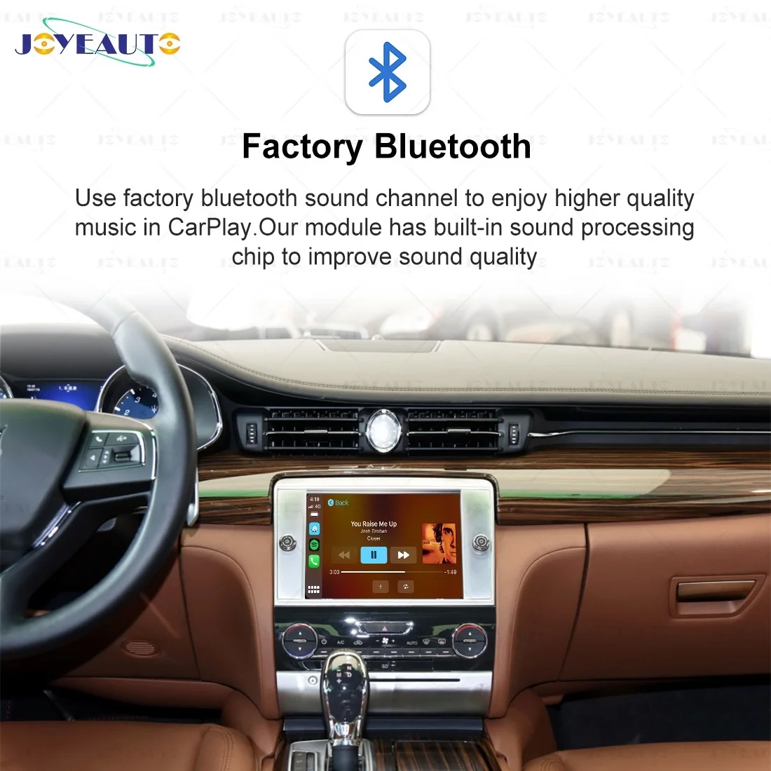 JoyeAuto CarPlay Interface for Maserati Ghibli Quattroporte 2014-2016 MY Wireless Apple CarPlay Android Auto Aftermarket Camera