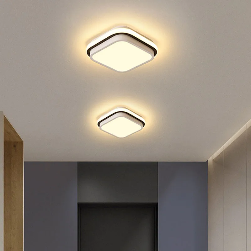 

Geometry Minimalist Led Ceiling Lamp White Corridor Ceiling Lights Bedroom Kitchen Foyer Decorations for Room Lighting Fixtures