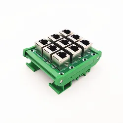 RJ45 8P8C Jack 9-Way Buss Breakout Board,Terminal Block, Connector.