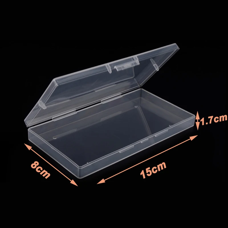 2 Stks/partij Plastic Doos 15*8*1.7Cm Kralen Sieraden Organizer Container Oorbel Ketting Armband Rechthoek Blank case Houder