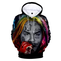 6IX9INE 3D Hoodies Sweatshirt Men/women Casual Long Sleeve Harajuku Teenage Hoodies Hip Hop Boys/girls Oversized Pullovers