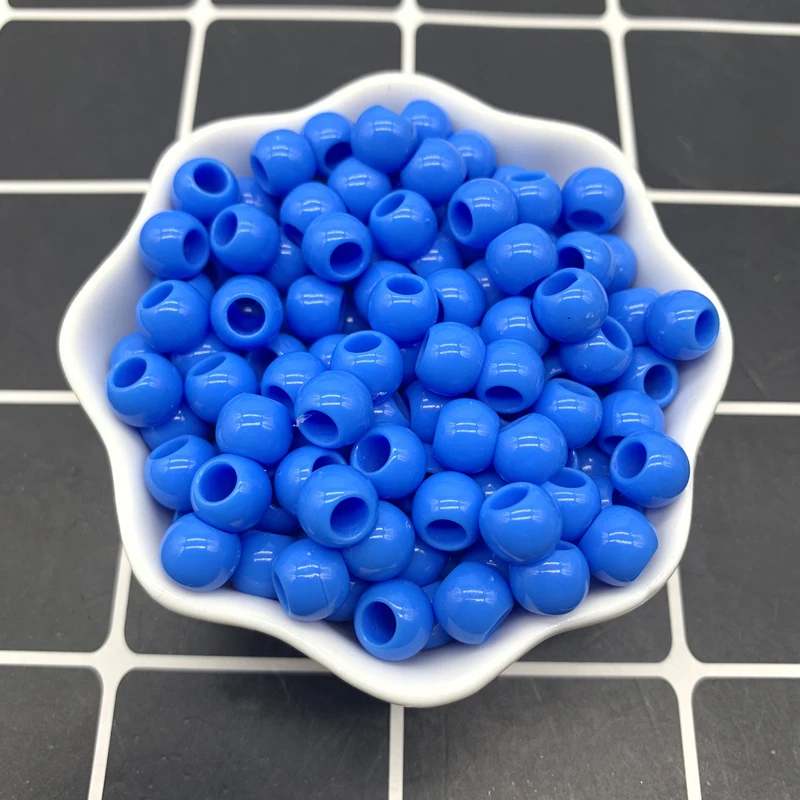 アクリルスペーサービーズ100ピース/ロットx 6mm,大きな穴,ジュエリー作り用,diy