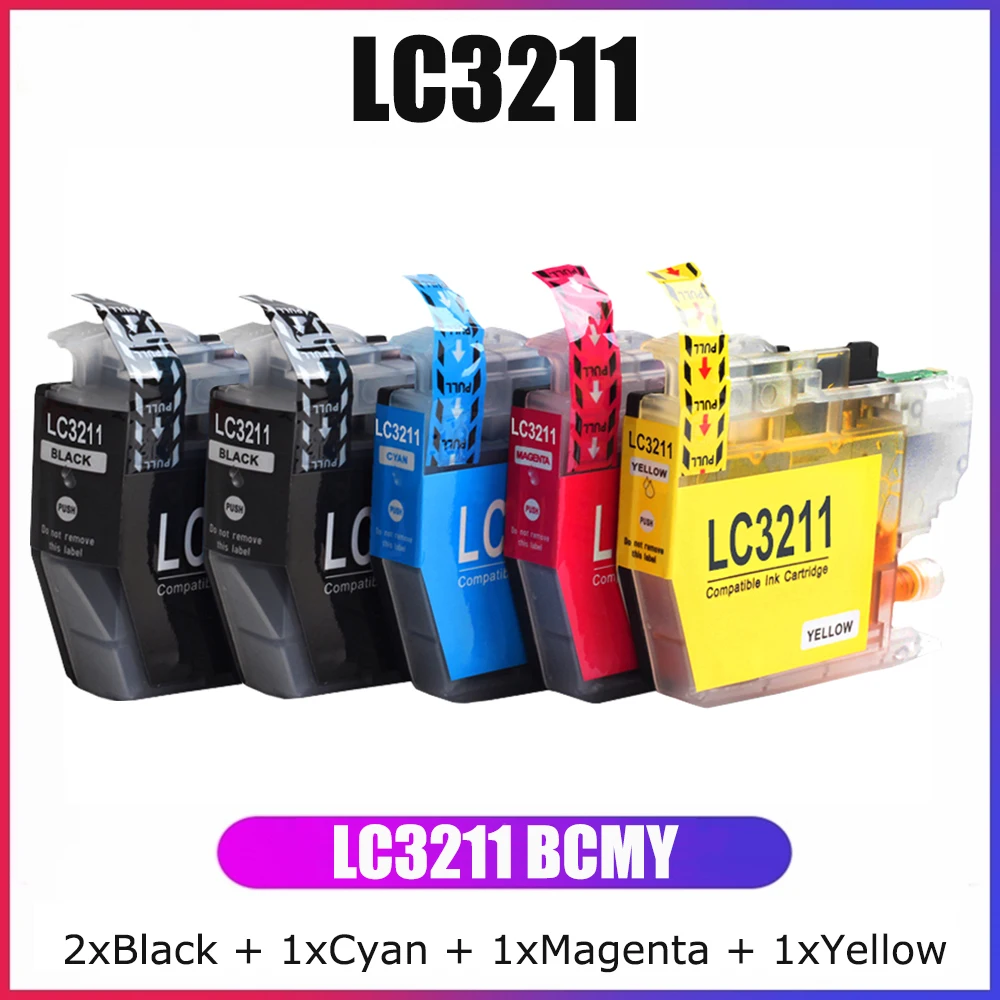 Yc Compatibel Voor Brother LC-3211BK LC-3211C LC-3211M LC-3211Y DCP-J772DW DCP-J774DW MFC-J890DW J895DW J497DW J491DW DCP-J572DW