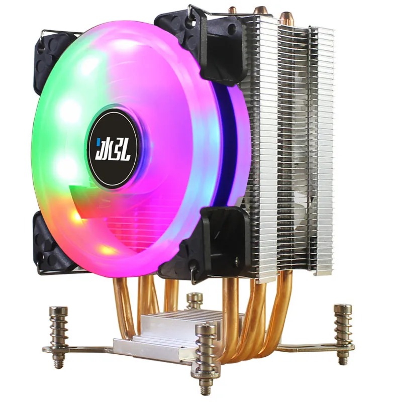 Cpu Fan Heatsink System 4 Heatpipe Cooler 4pin LED RGB Without PWM 12v Cooling Fans For Intel X79 X99 X299 LGA2011 And 2011-V3