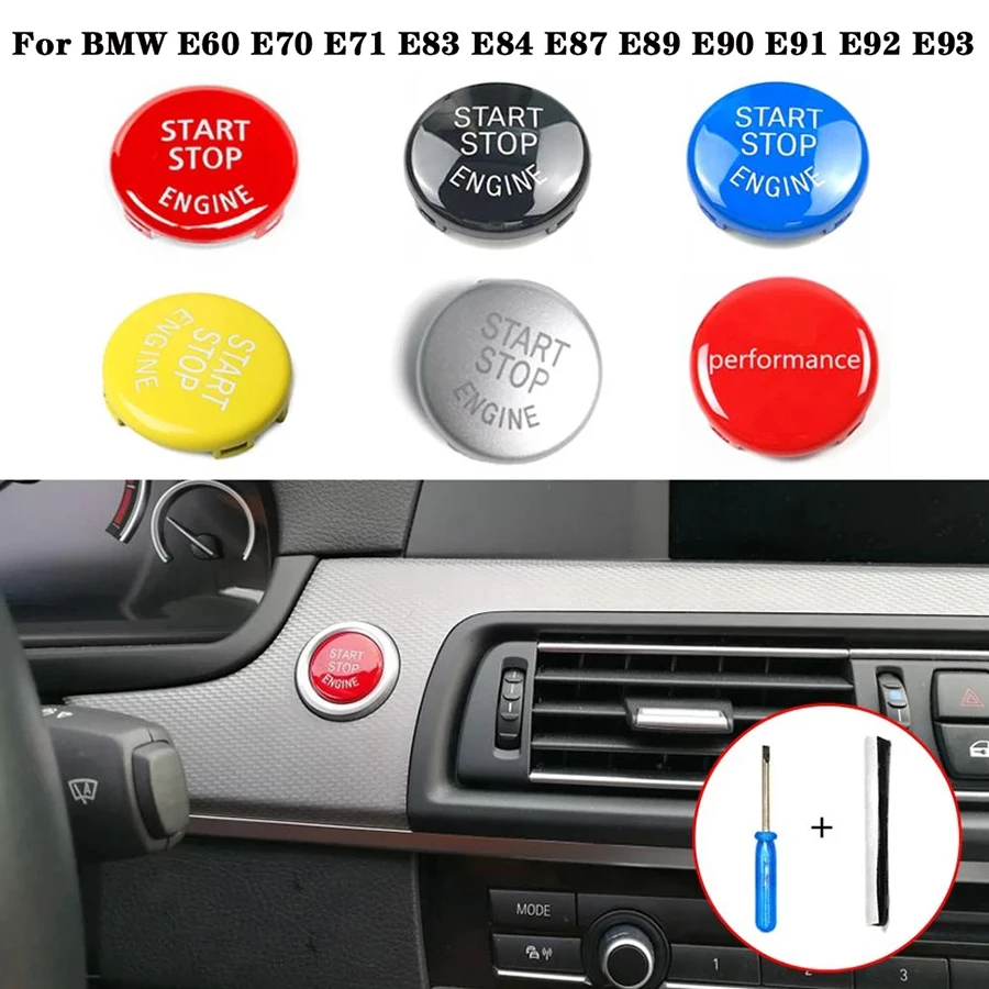 

Car Engine START Button Replace Cover STOP Switch Accessories Car Decor for BMW X5 E60 E70 E71 E83 E84 E87 E89 E90 E91 E92 E93