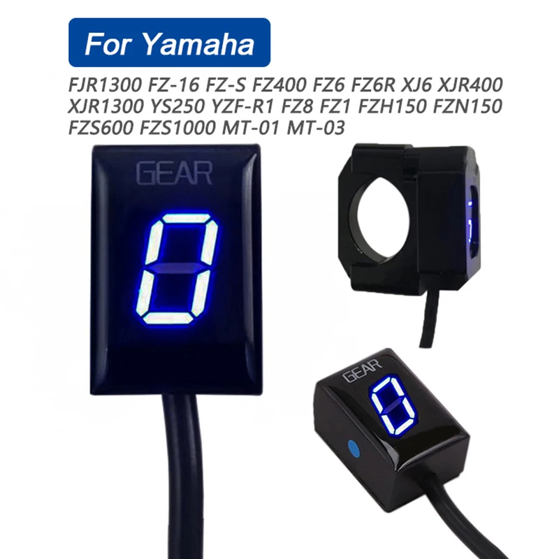 Motorcycle 6 Speed LED Gear Digital Display Indicator For Yamaha YZF-R1 Yzf-R6 Yzf-R6s FZ6r Fzs600 Fazer Fzs1000 Fazer Wr250r/x