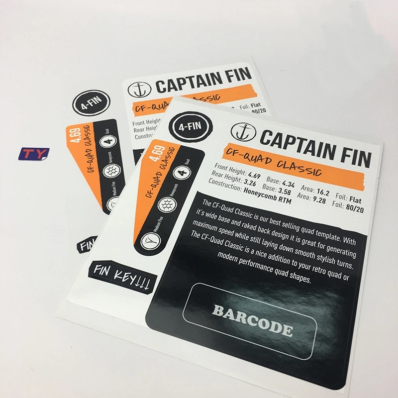 Customized Black PVC Outdoor Logo Sticker Label Advertising Promotional Package Waterproof Vinyl Stickers