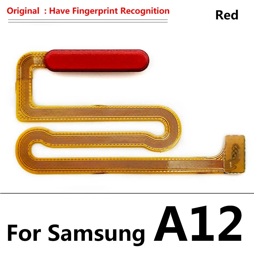 Fingerprint For Samsung A12 A125F Home Button Fingerprint Menu Return Key Sensor Flex Cable With Power Button