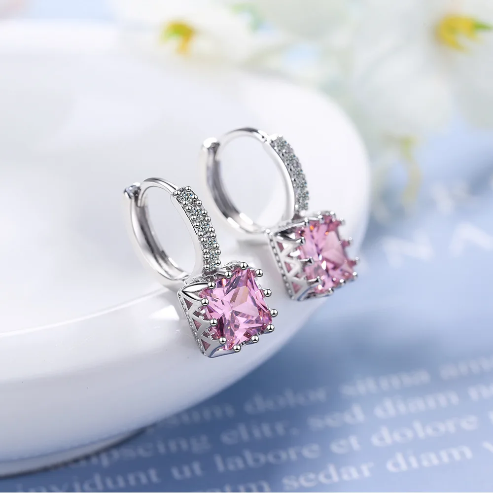 2020 New Vintage Earrings Rose Gold Crystal CZ Bling Drop Earrings for Women Girls Christmas Gfit Fashion Wedding Jewelry