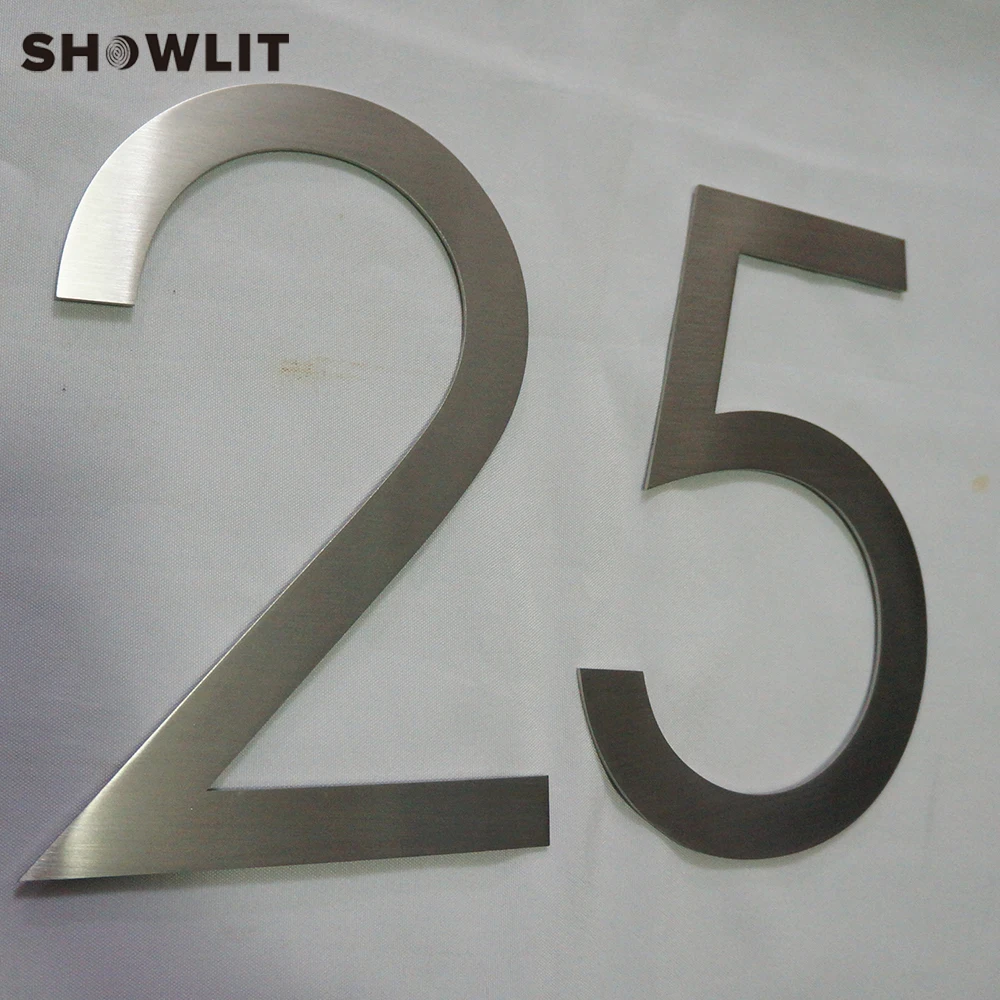 Laser Cutting Stainless Steel Flat Numbers Home Door Numbers Metal Home Numbers