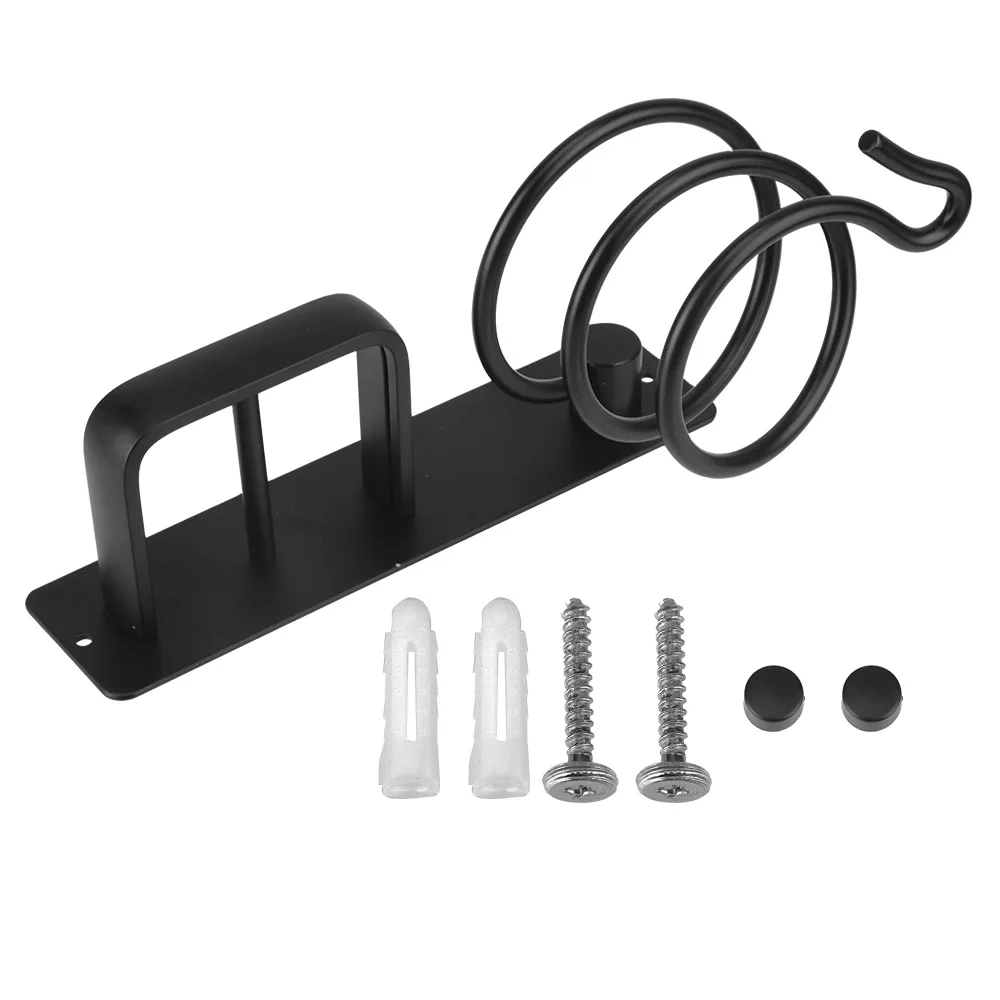 Hair Dryer Holder Space Aluminum  Hair Straightener Storage Rack Wall Mounted Bathroom Shelf Storage Accessories