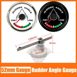 52mm Rudder Angle Indicator Waterproof Boat Marine 0-190 ohm 8 color backlight Rudder Angle Sensor12V/24V