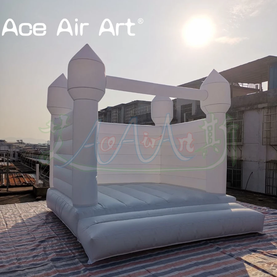 Customize Pure White Inflatable Wedding Bounce House For Outdoor Advertising Events Decorations Made In China