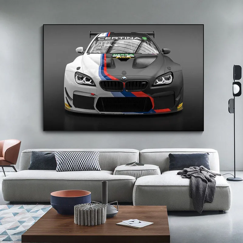 Wall Art CanvasRetro Collection Power M3 E30 Super Racing Car Painting Living Room Print Picture Bedroom Home Decoration