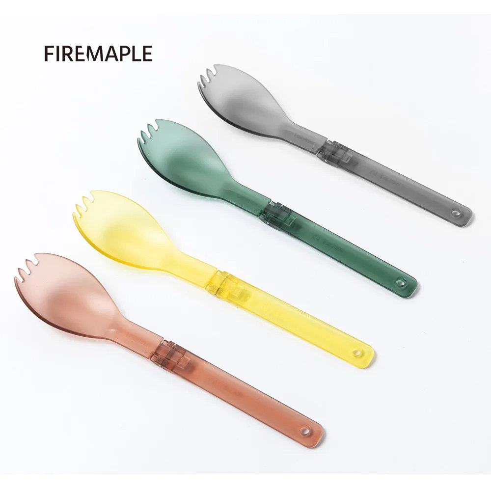 Fire Maple Color Tritan Spoon, Talheres portáteis para acampar, Panelas leves para jantar, Garfo para mochila de viagem