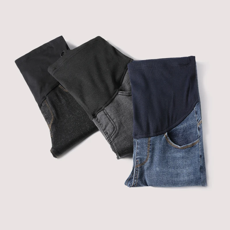 Schwarz Fleece Innen Winter Mutterschaft Jeans für Schwangere Frauen Schwangere Hosen Schwangerschaft Kleidung Frühling Sommer Mutterschaft Hosen