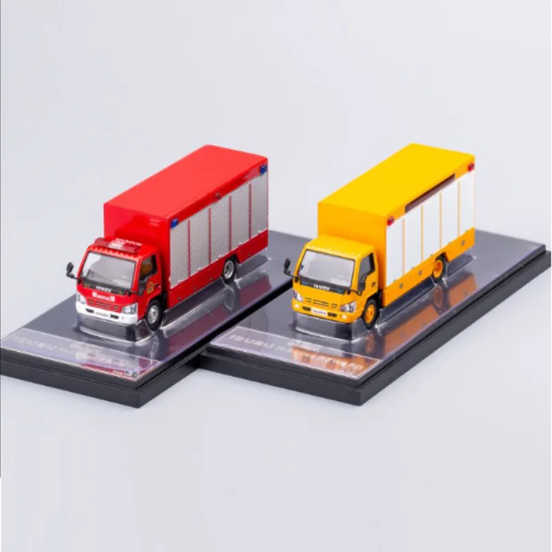 Isuzu Flatbed Truck Model GCD 1:64 Isuzu 4k Wrecker Truck Fire Truck Alloy Car Model