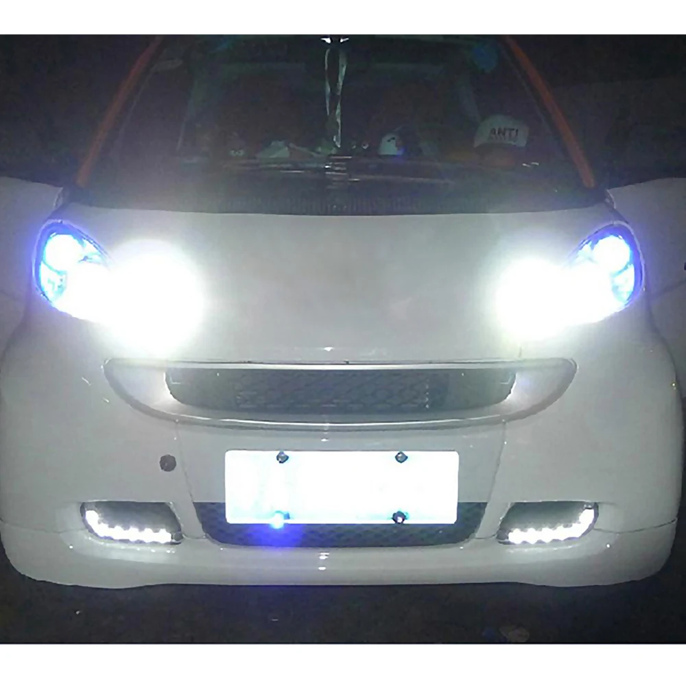 2PCS LED DRL Daytime Running Lights Daylight with turn Signal Fog