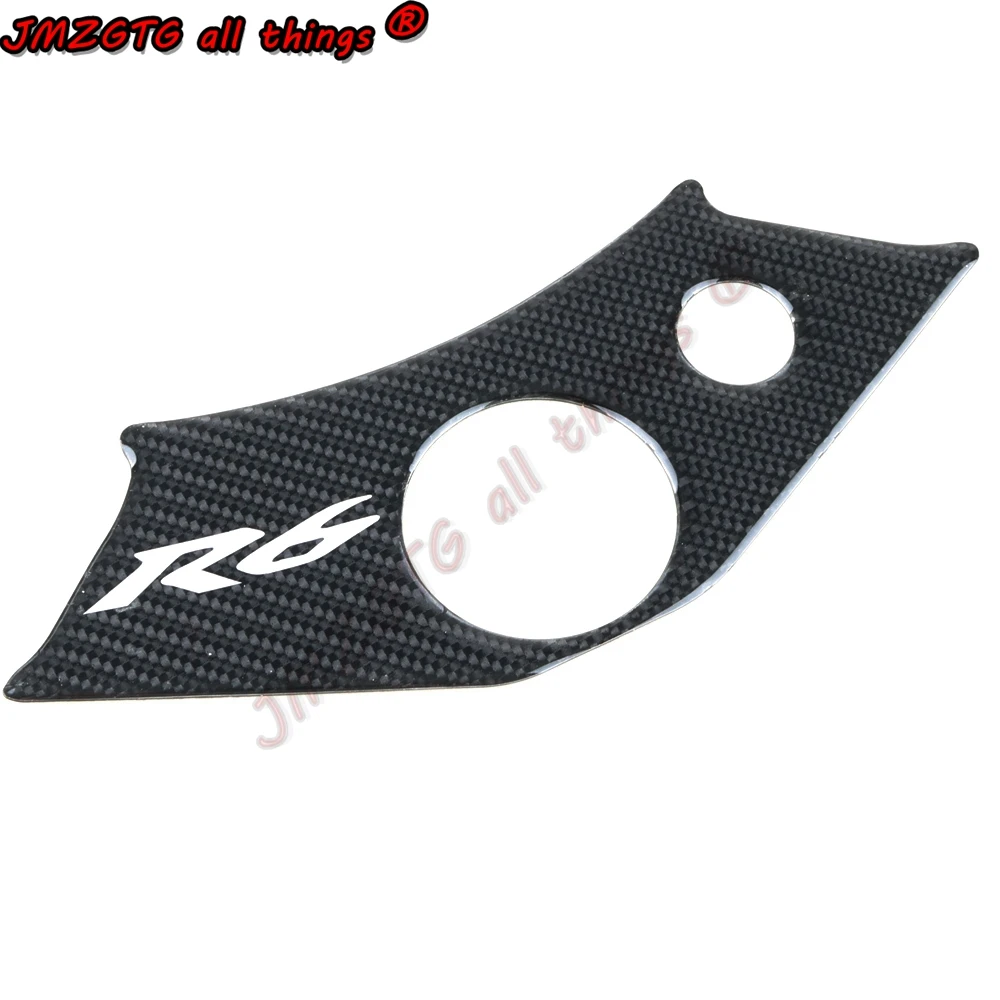 

For YAMAHA R6 2003-2005/R6S 03-08Motorcycle Carbon Fiber Decal Sticker Pad Triple Tree Top Triple Clamp Upper Front End Stickers