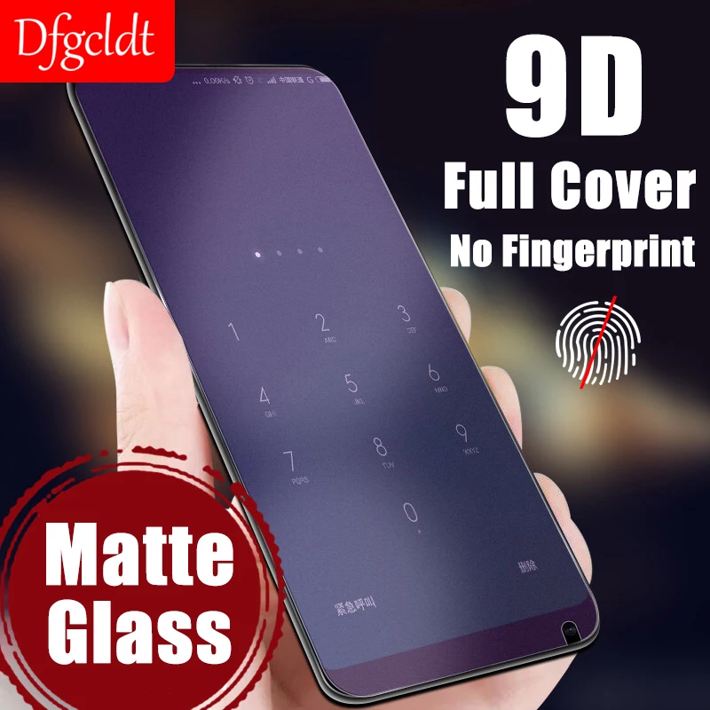 9D No Fingerprint Frosted Glass Film For Xiaomi Mix 2s 3 A3 Black Shark 4S 4 Redmi Note 4X 5A 6 7 9S 10S 11 Pro Screen Protector